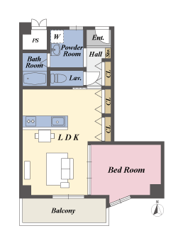 1LDKの間取図